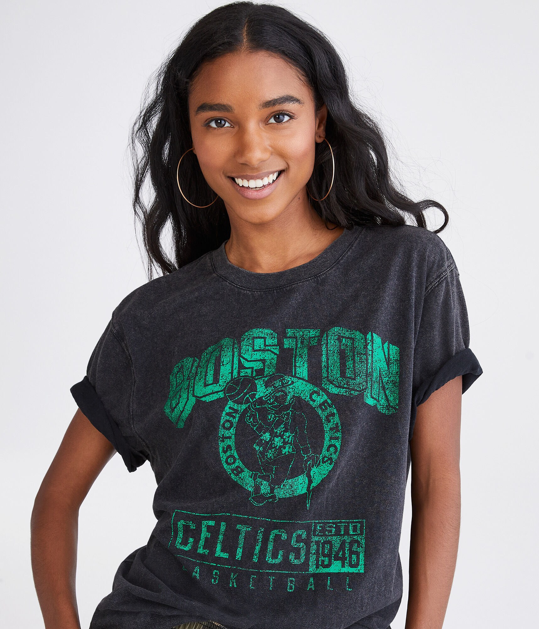 Boston Celtics Basketball Relaxed Graphic Tee