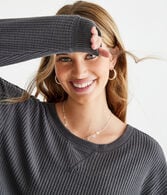 Long Sleeve Wear 2 Ways Cozy Waffle Tee