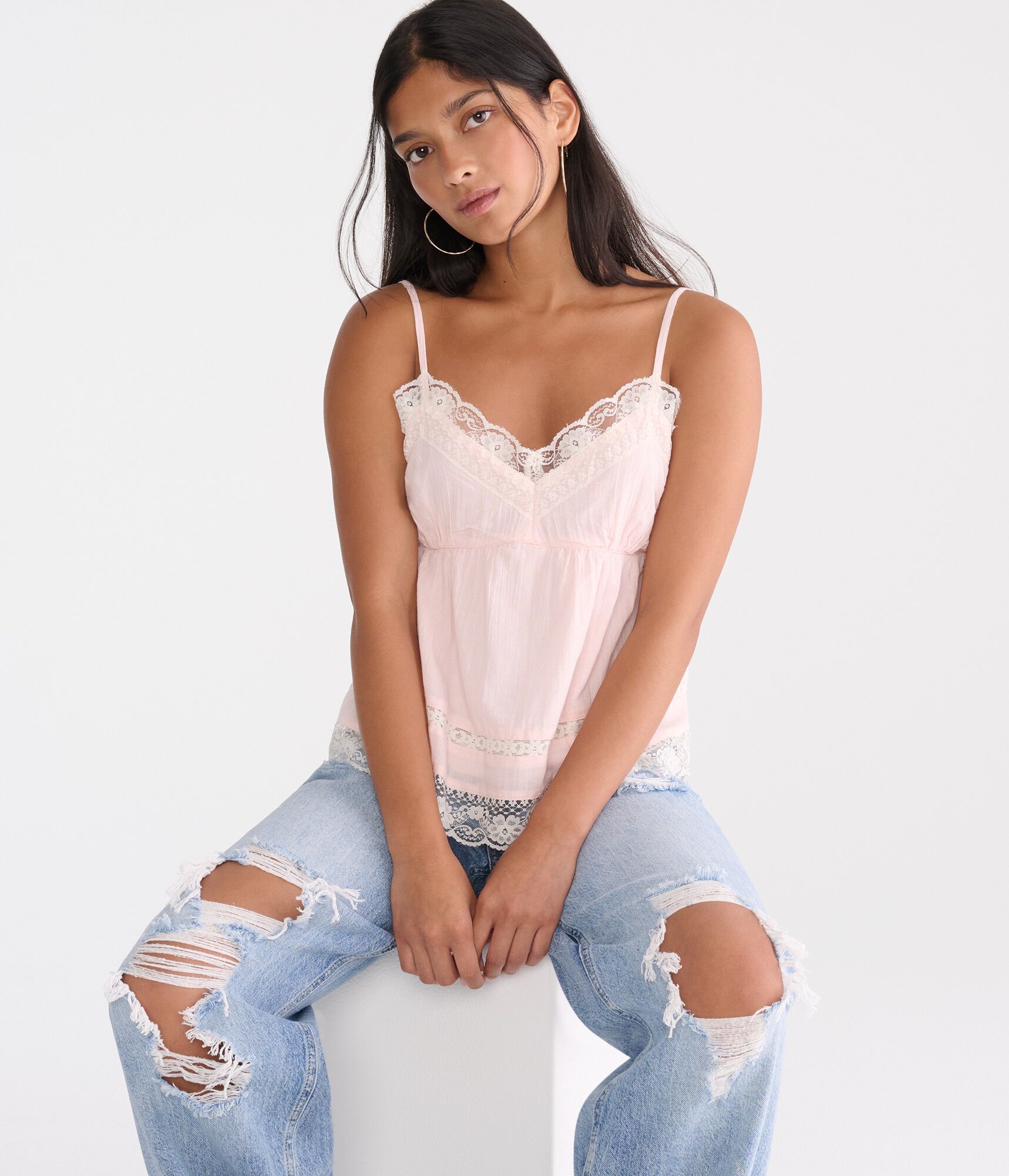 Floral Lace V-Neck Cami