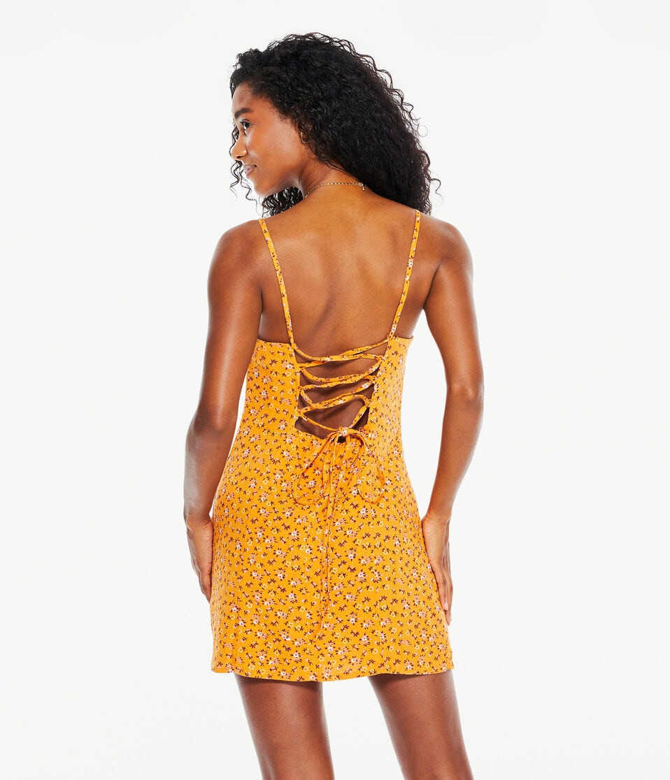 Floral Notch-Neck V-Wire Bustier Dress