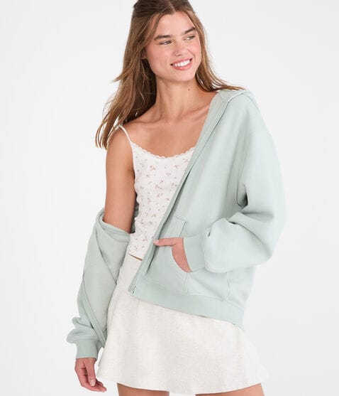 Cloud Soft Oversized Full-Zip Hoodie Cloud Soft Oversized Full-Zip Hoodie