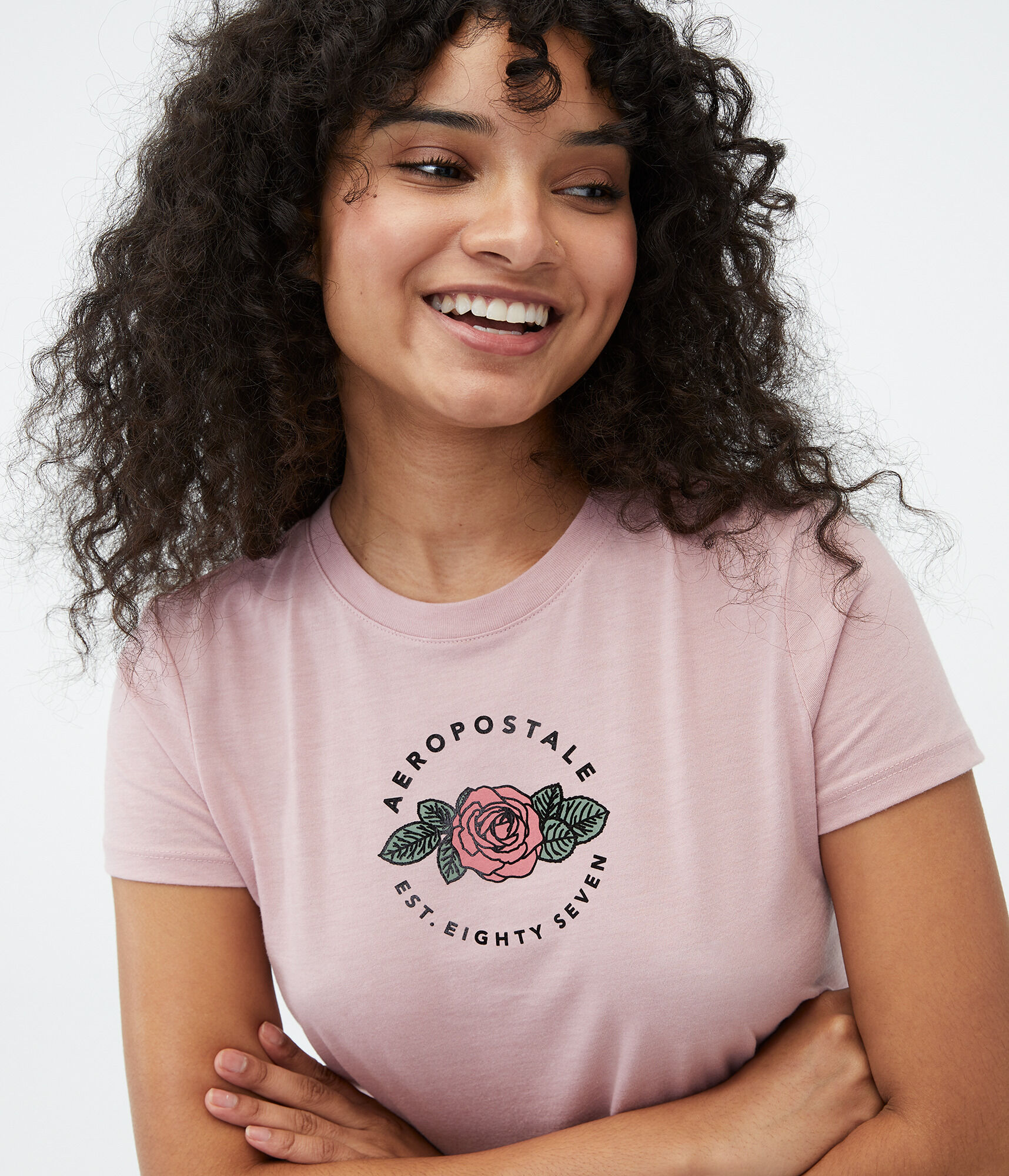 Aeropostale Rose Circle Graphic Tee