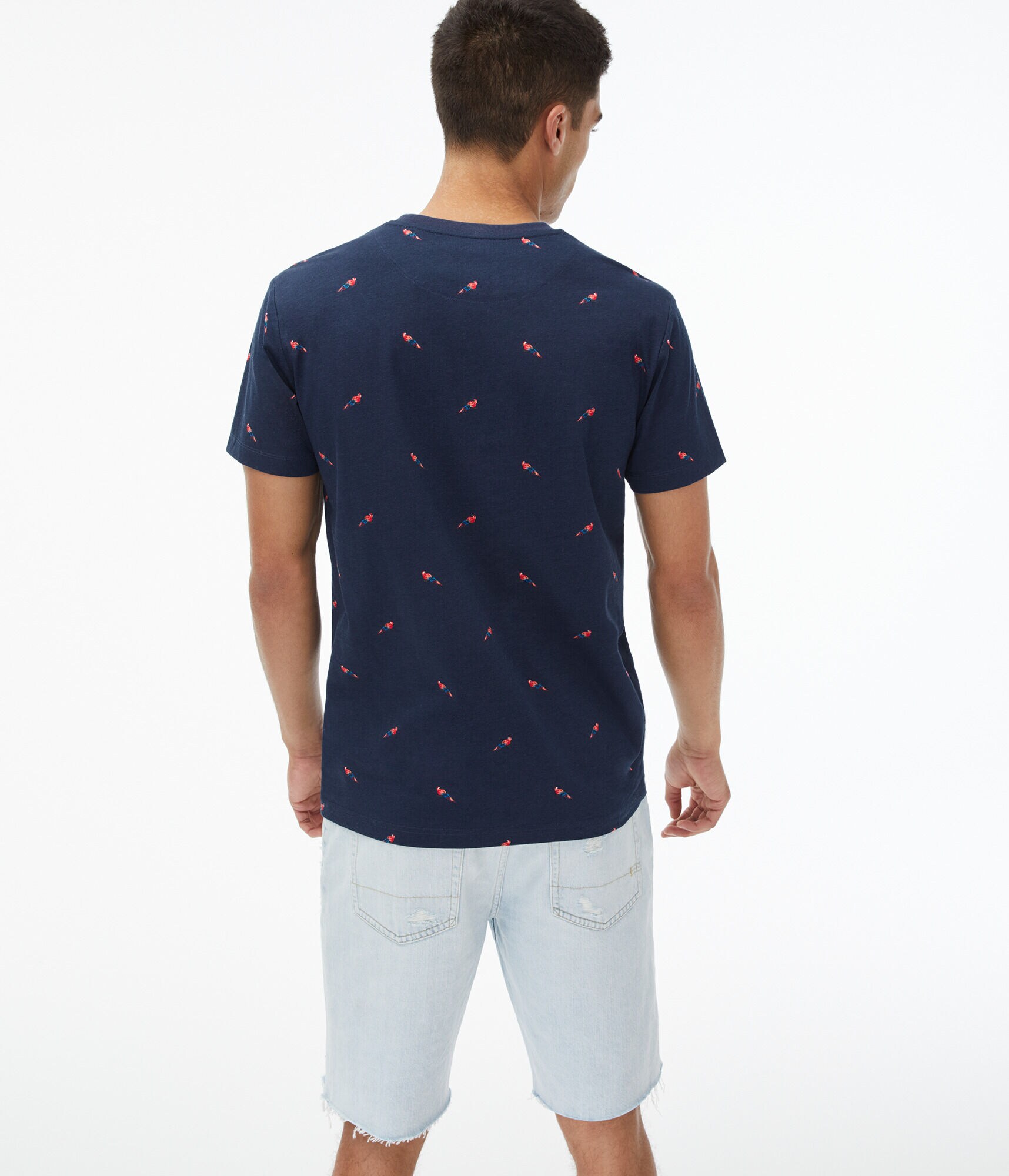 Parrot Print Graphic Tee