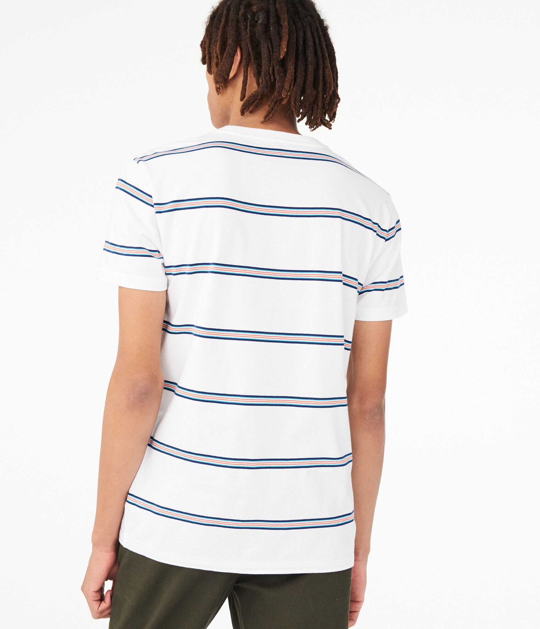 Surf Patch Striped Crew Tee