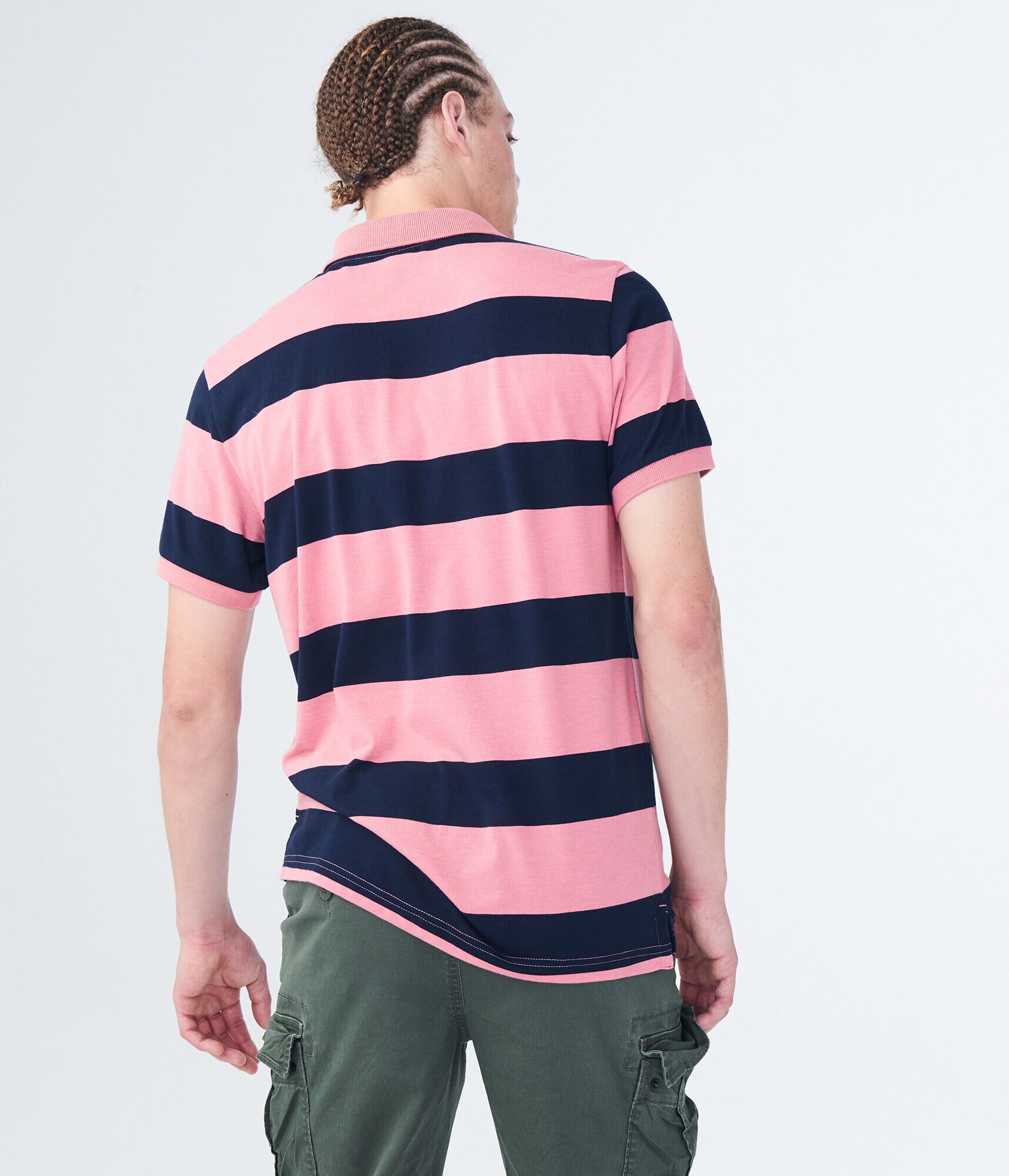 Striped Jersey Polo