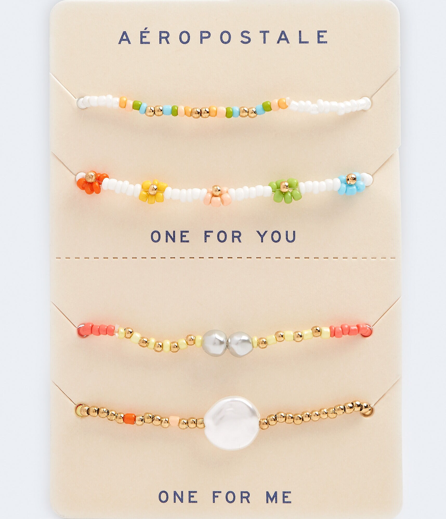 Best Friends Multicolor Seed Bead Bracelet 4-Pack