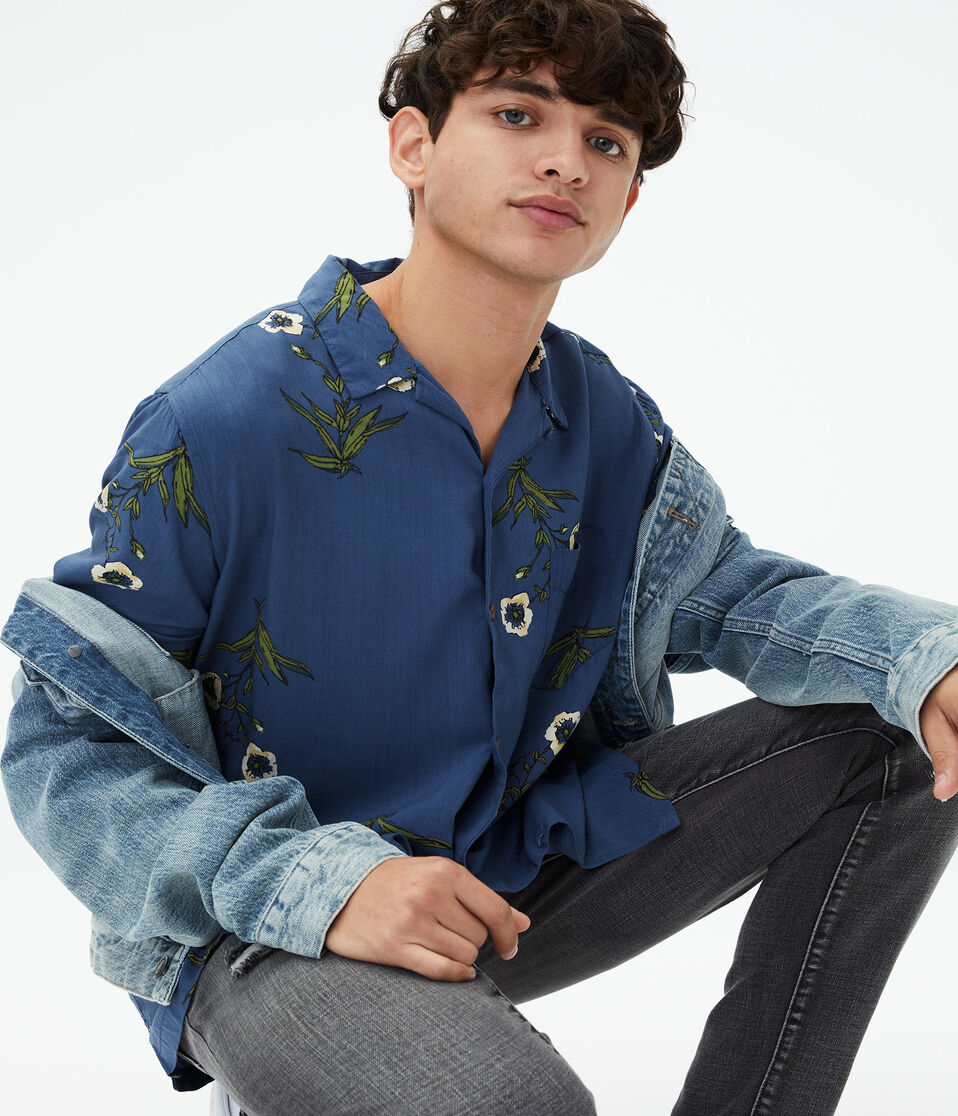 Floral Button-Down Resort Shirt