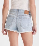 Vintage High-Waisted Denim Shorty Shorts