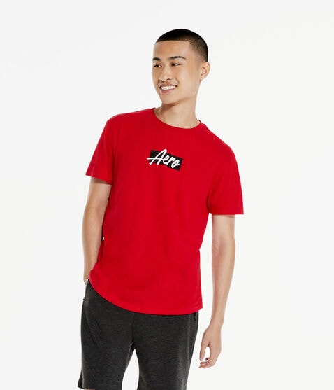 Aero Script Box Logo Graphic Tee