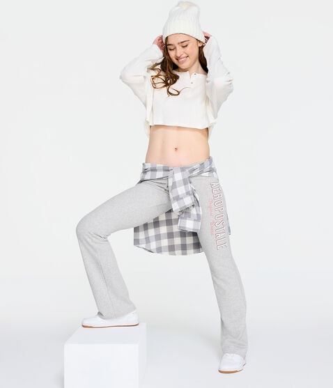Aeropostale Original Brand Low-Rise Fit & Flare Sweatpants Aeropostale Original Brand Low-Rise Fit & Flare Sweatpants