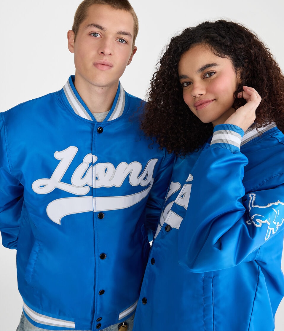 Detroit Lions Satin Bomber Jacket