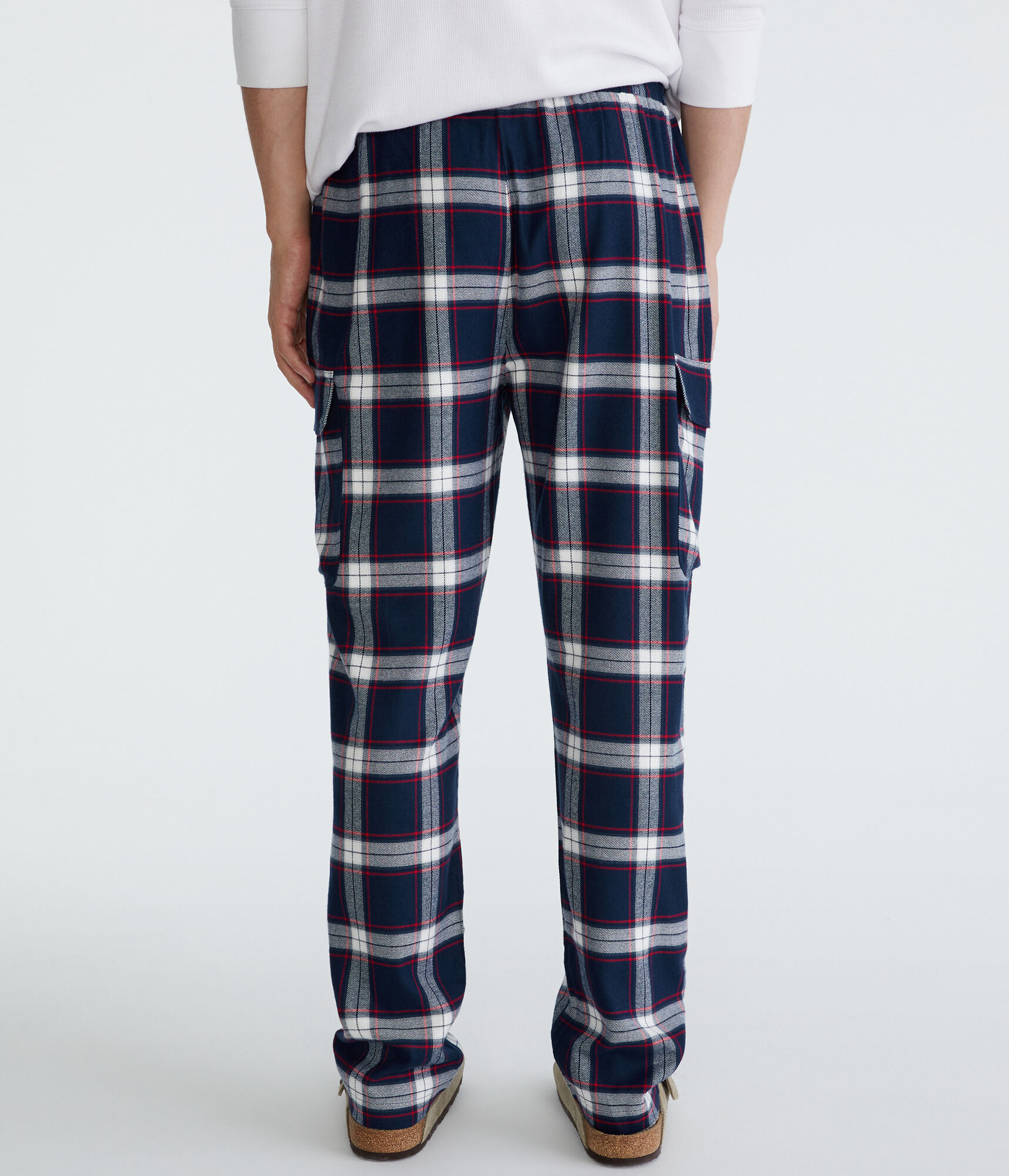 Plaid Flannel Cargo Sleep Pants