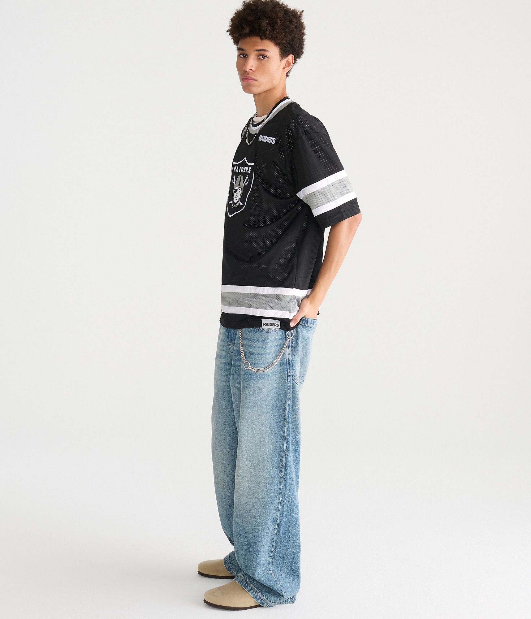 Las Vegas Raiders Football Mesh Top
