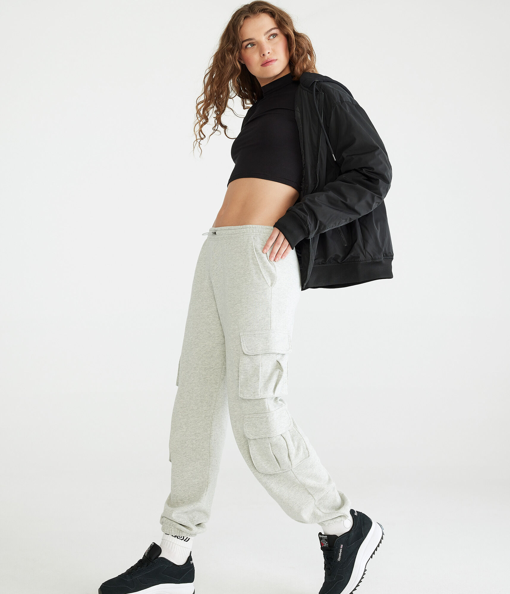 High-Rise Bungee Cargo Sweatpants