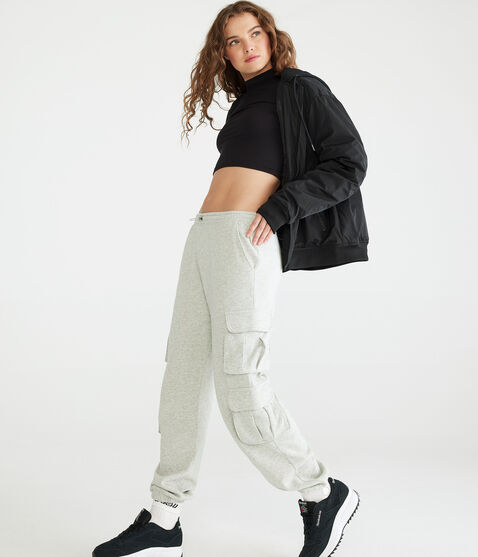 High-Rise Bungee Cargo Sweatpants