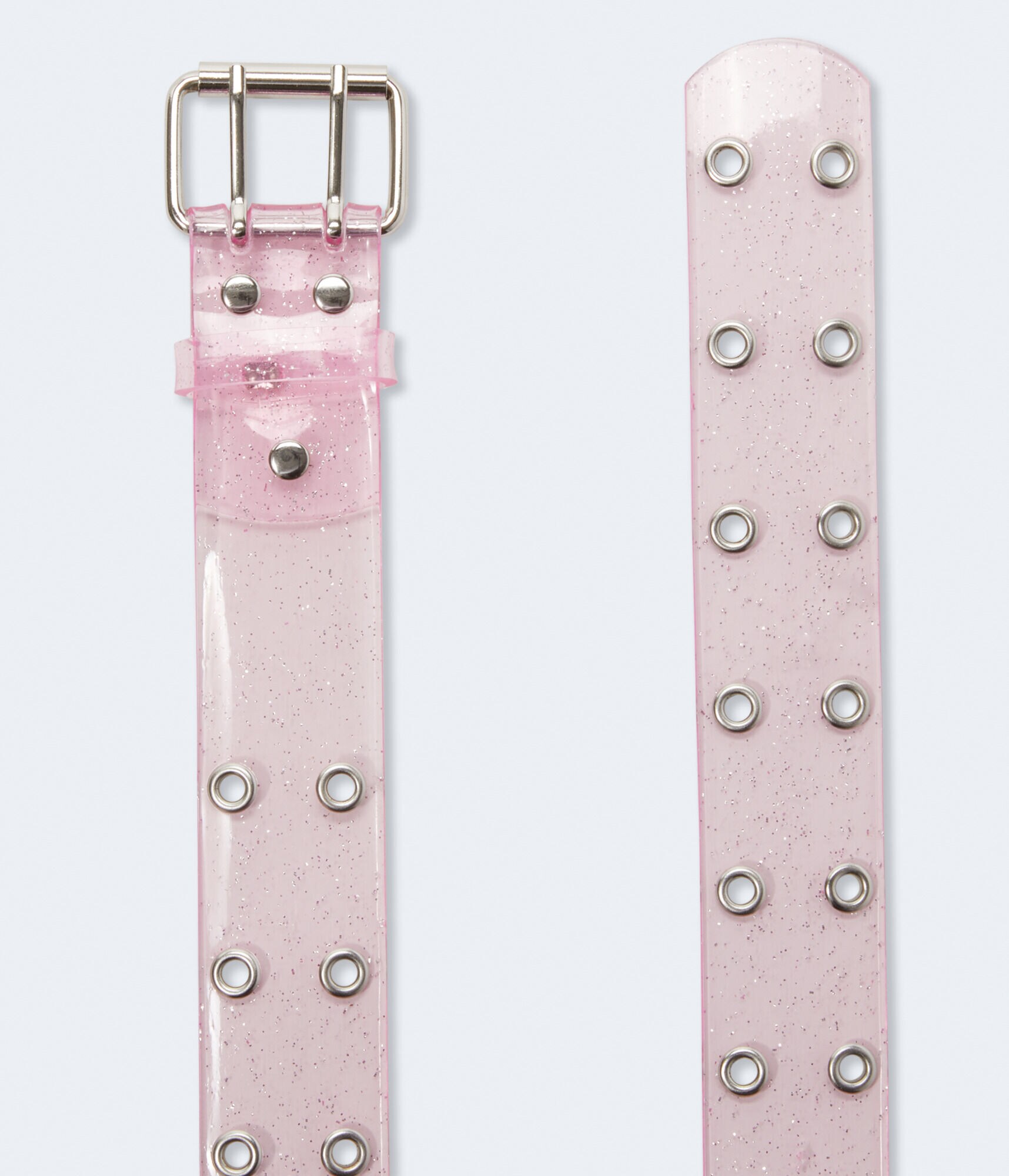 Vinyl Glitter Grommet Belt