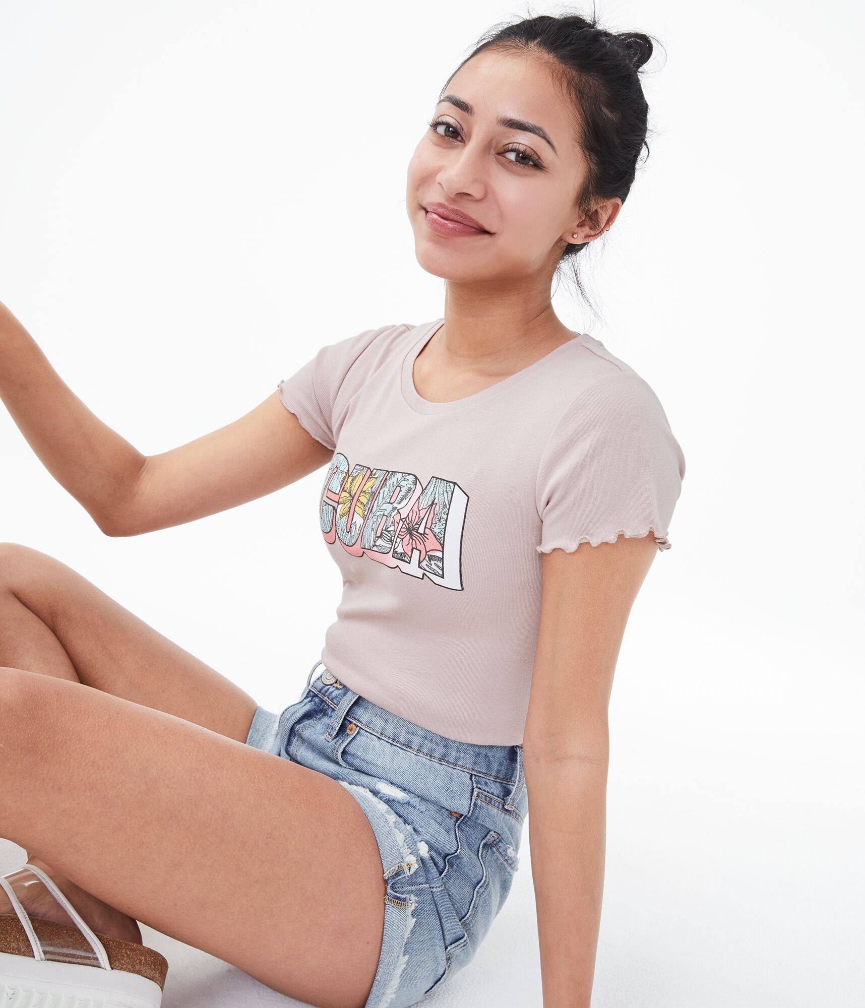 Cuba Graphic Shrunken Tee