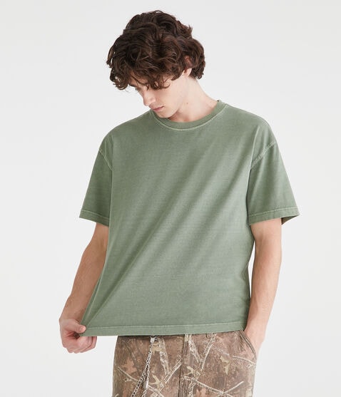 Washed Boxy Fit Crew Tee Washed Boxy Fit Crew Tee
