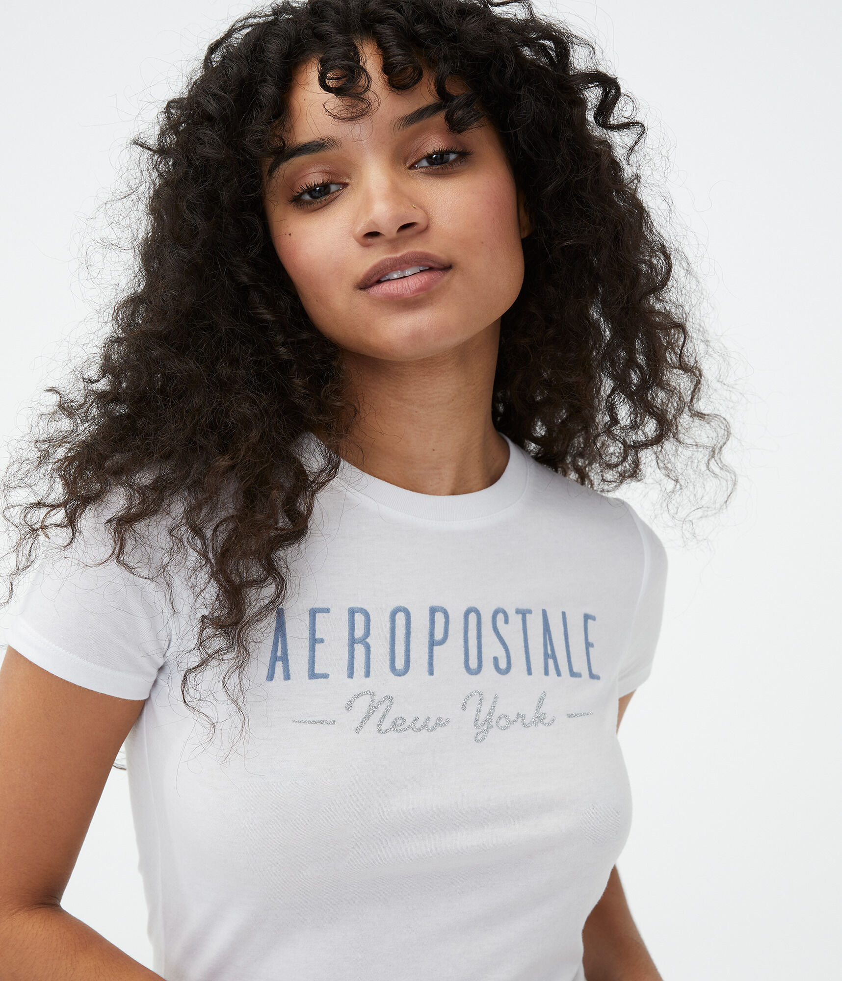 Aeropostale New York Glitter Graphic Tee