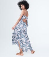 Floral Tie-Back Maxi Dress
