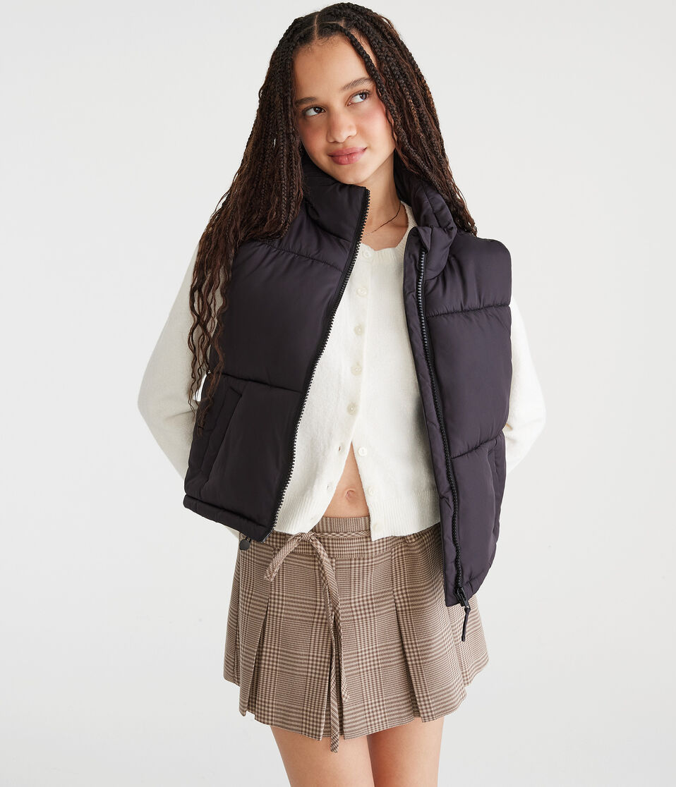 Lightweight Cropped Puffer Vest