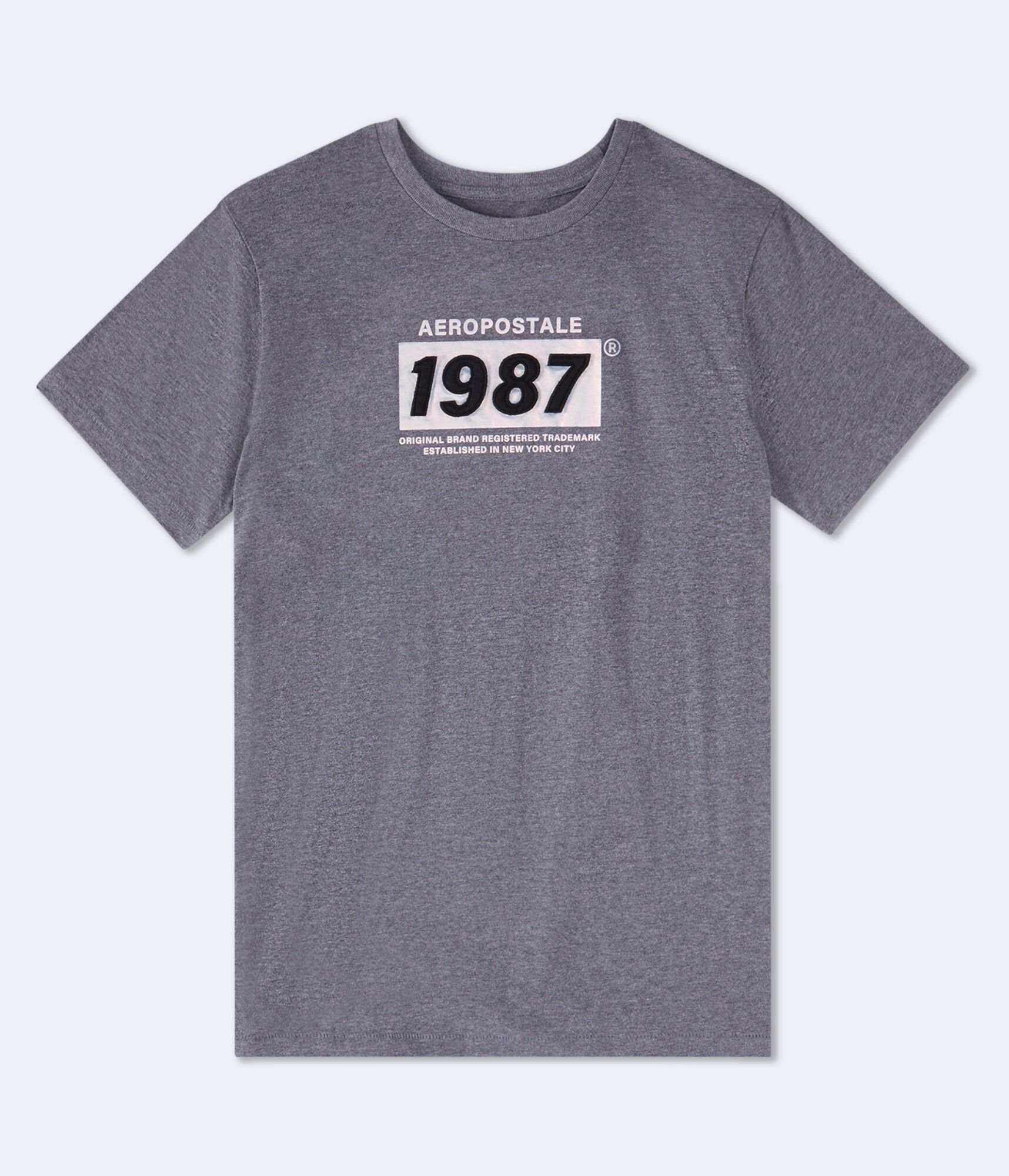 Aeropostale 1987 Box Logo Appliqu&eacute; Graphic Tee