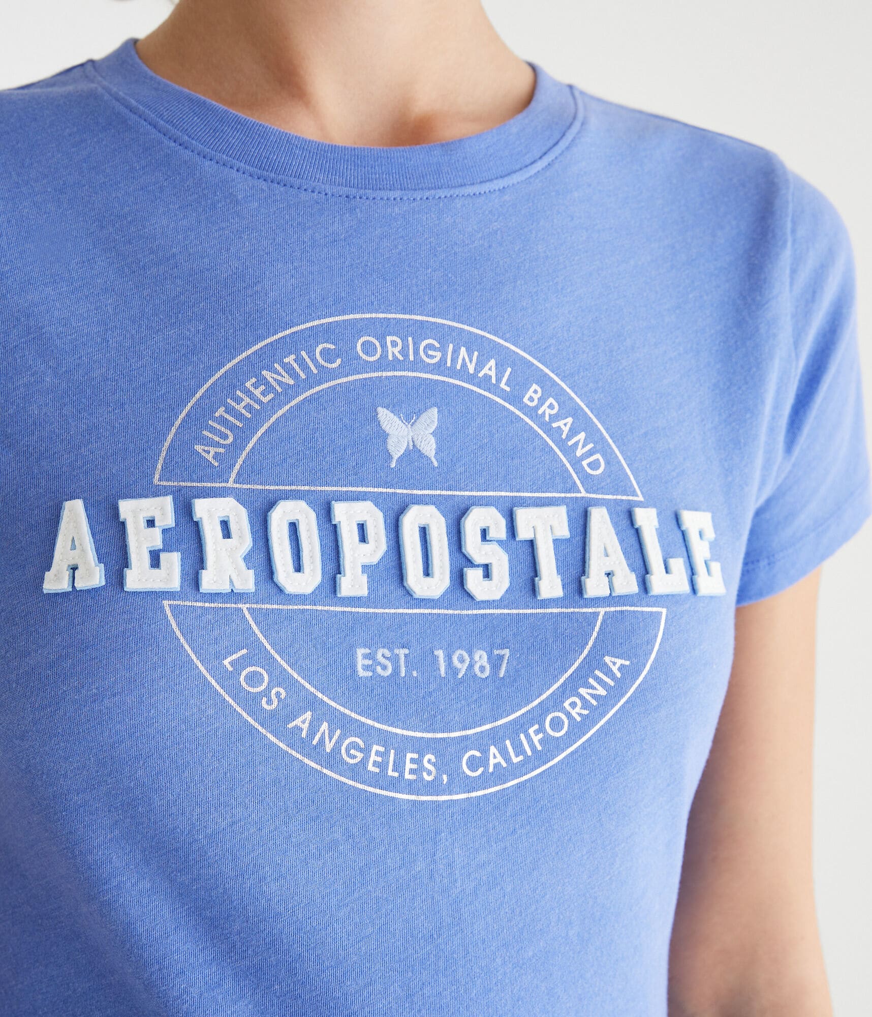 Aeropostale Circle Appliqué Graphic Tee
