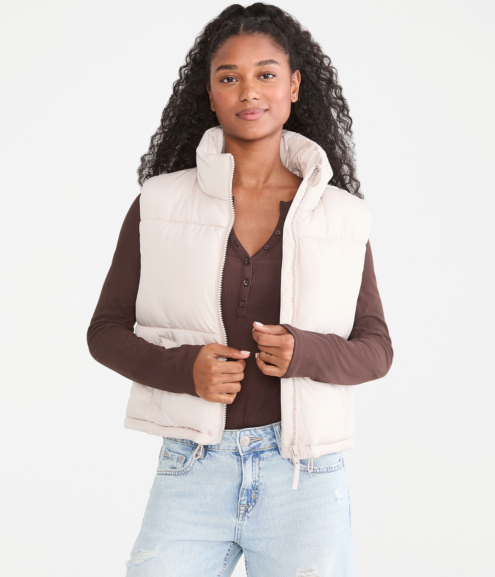 Lightweight Cropped Puffer Vest