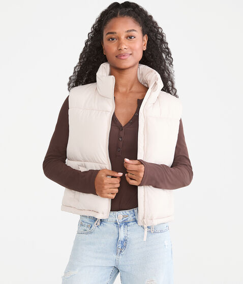 Lightweight Cropped Puffer Vest Lightweight Cropped Puffer Vest