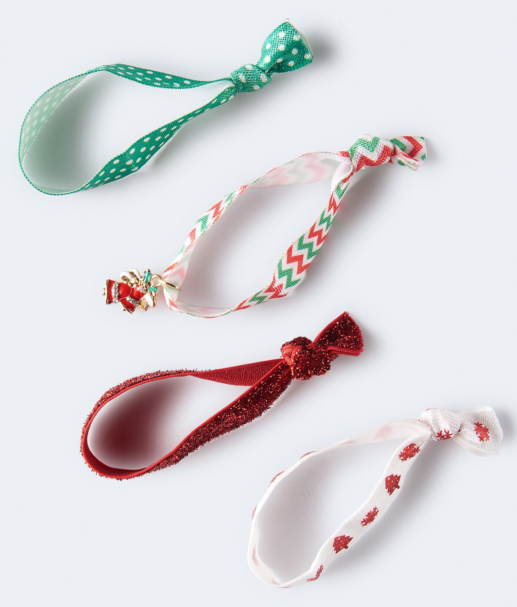 Christmas Tree Seasonal Hair Tie 4 Pack