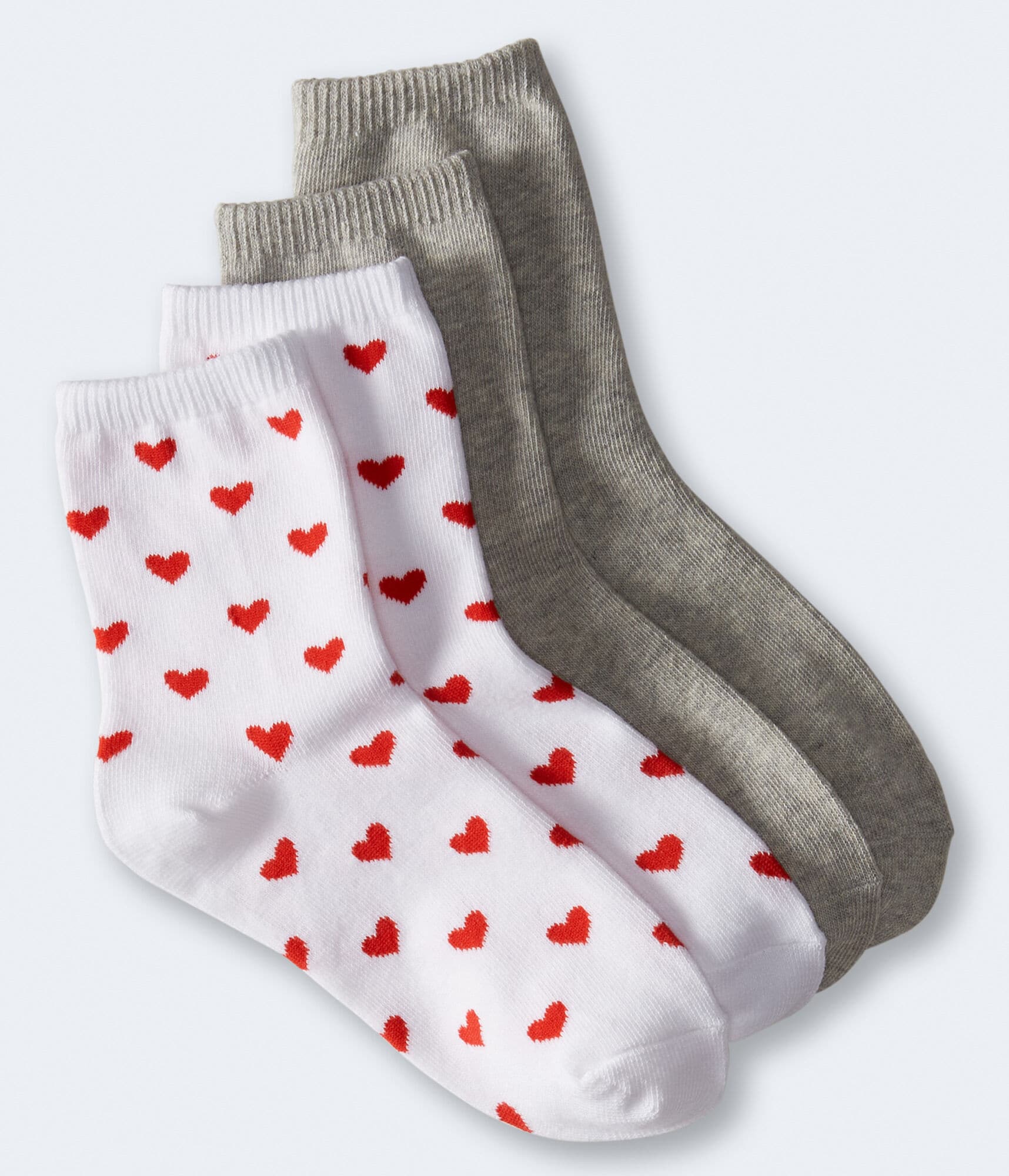 Hearts &amp; Heathered Crew Sock 2-Pack