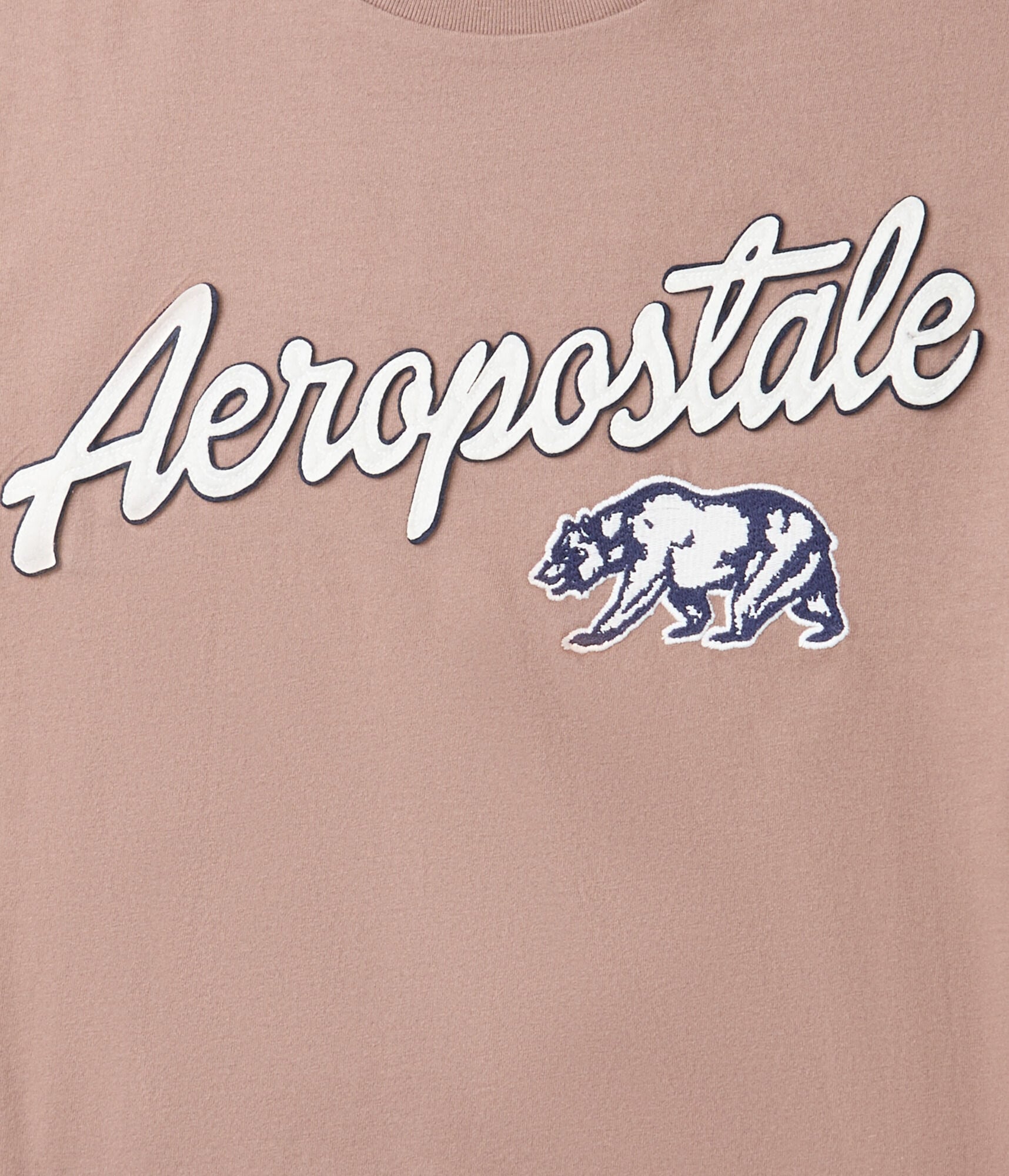 Aeropostale Cali Bear Appliqu&eacute; Graphic Tee