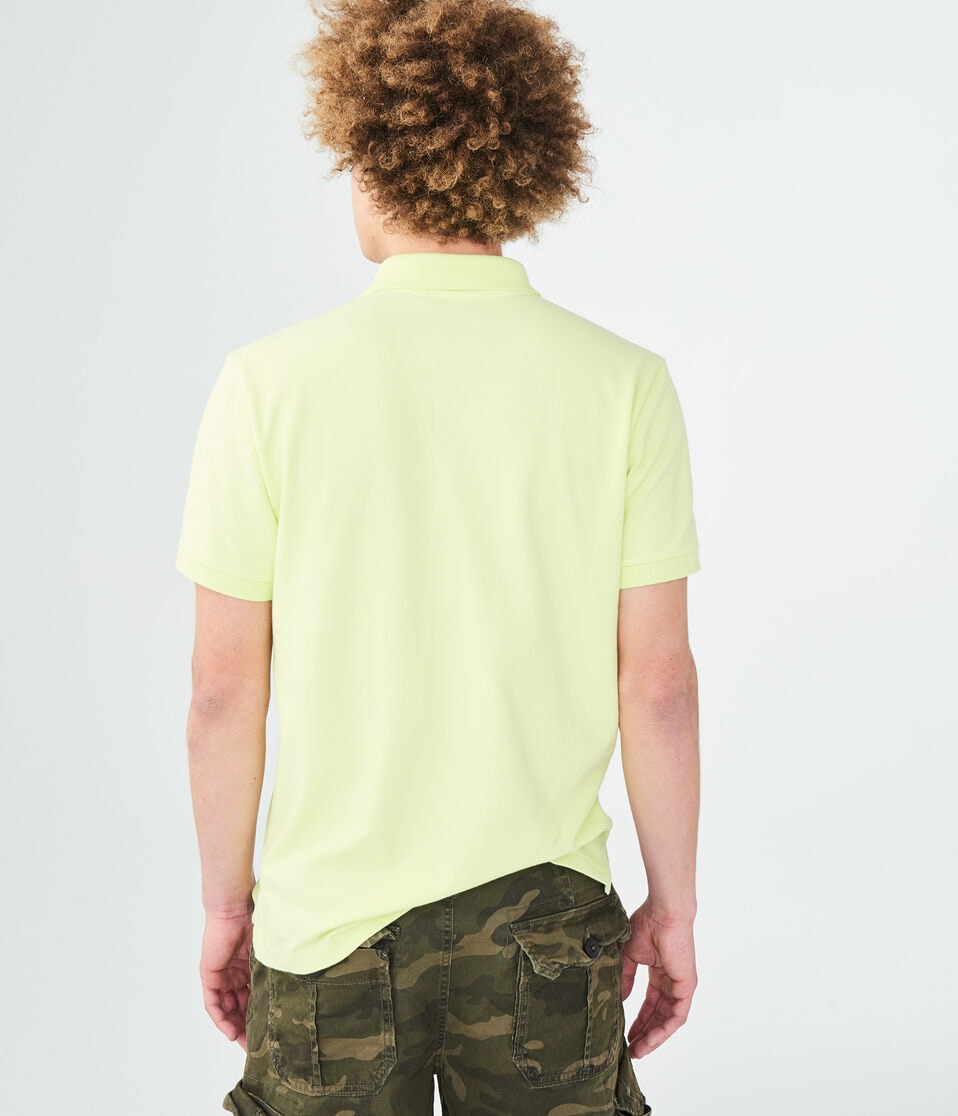 A87 NY Solid Stretch Piqué Polo