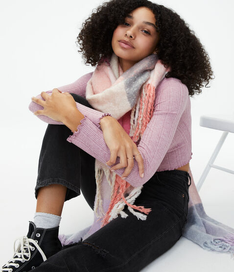 Long Sleeve Cozy Cropped Shrunken Tee