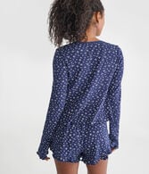 Long Sleeve Cropped Babydoll Sleep Tee