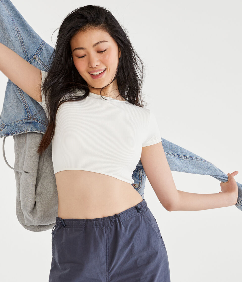 Wear 2 Ways Seamless Knotted Crop Top