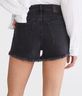 Vintage High-Rise Denim Shorty Shorts
