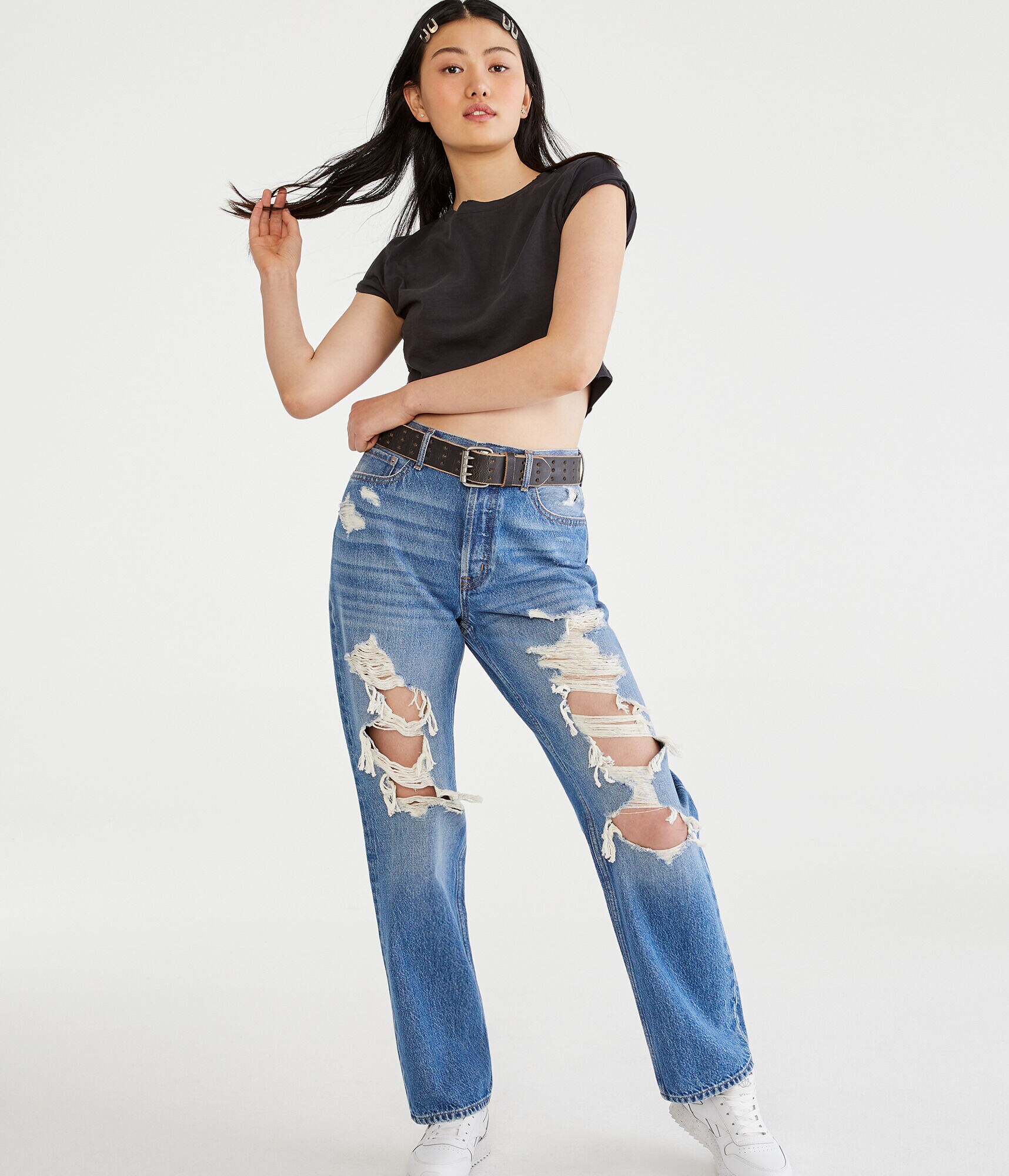 Washed Vintage Cropped Crew Tee