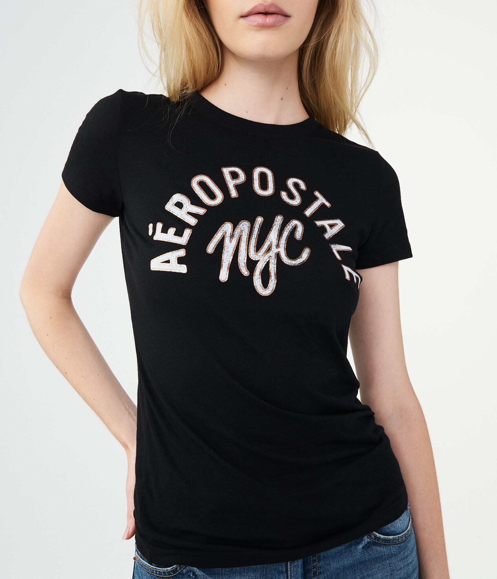 Aeropostale NYC Foil Graphic Tee***
