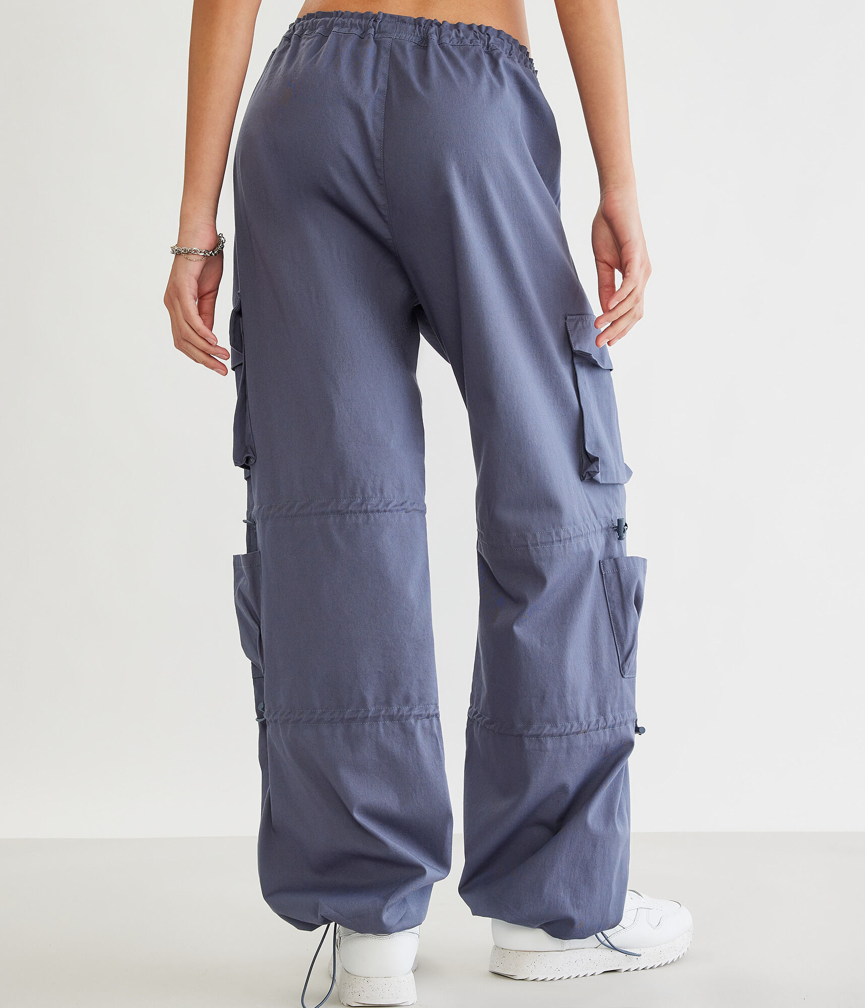 Low-Rise Parachute Baggy Cargo Joggers