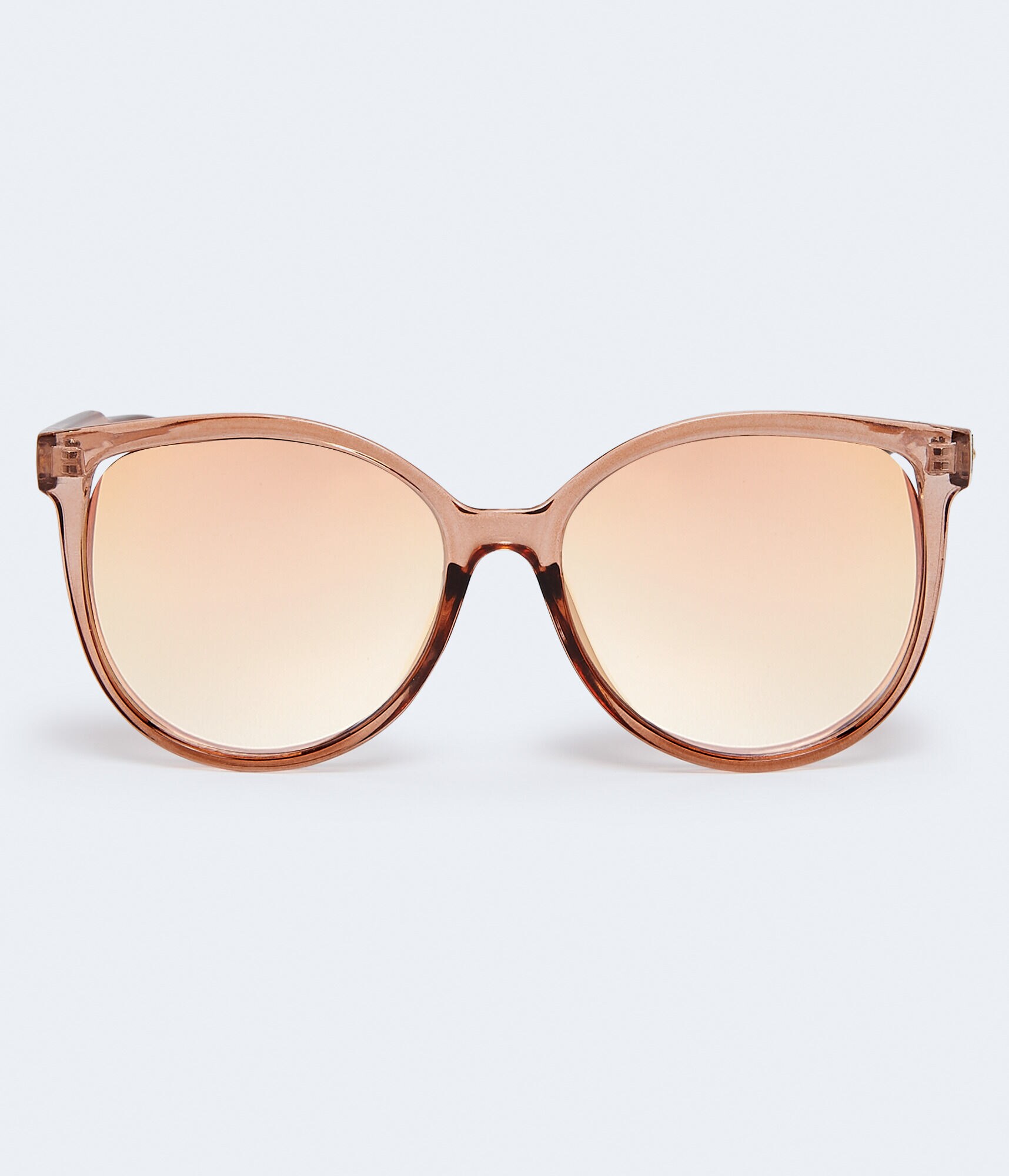 Oversized Round Mirrored Sunglasses