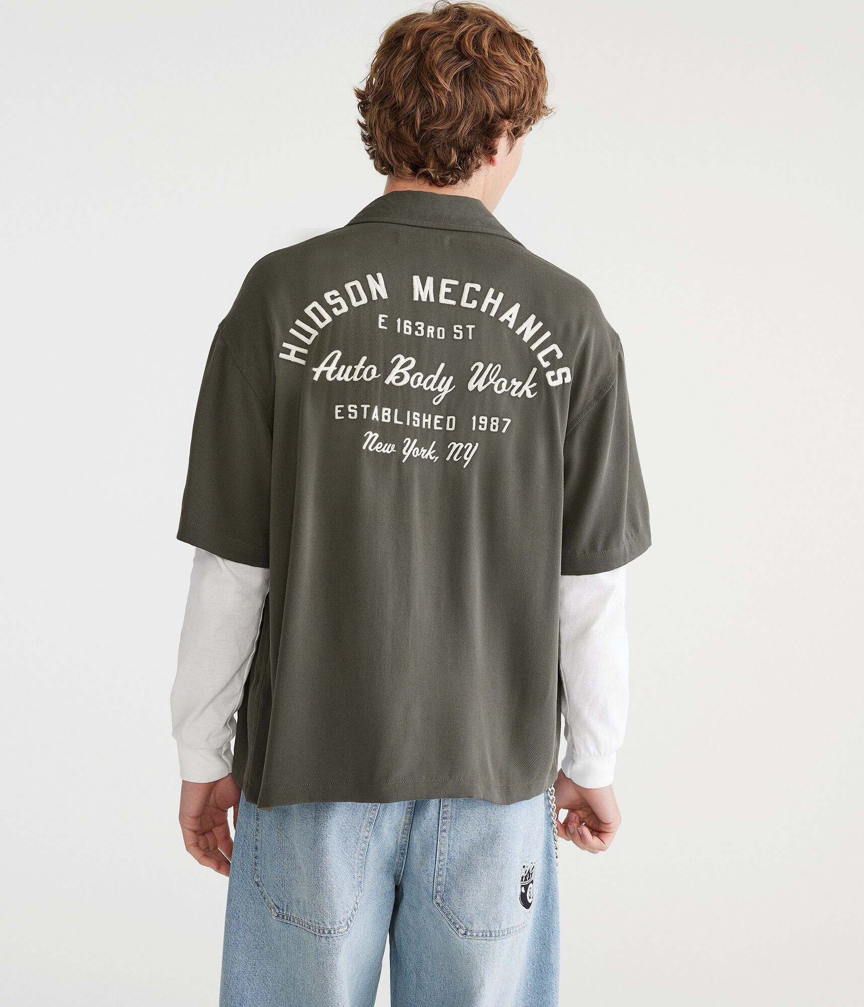Short Sleeve Hudson Auto Body Mechanic Shirt