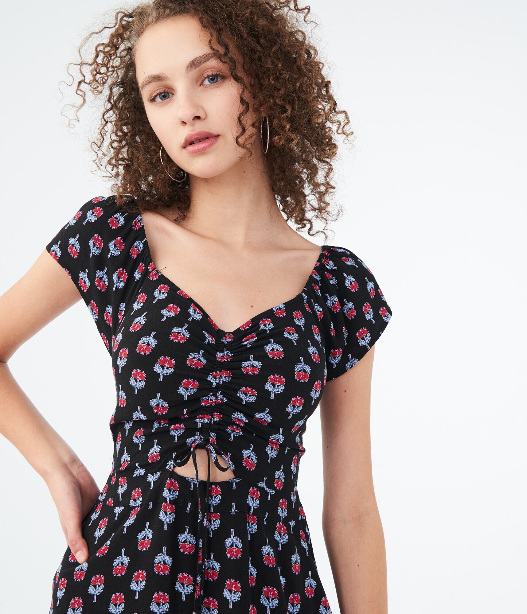 Sweetheart Cutout A-Line Dress