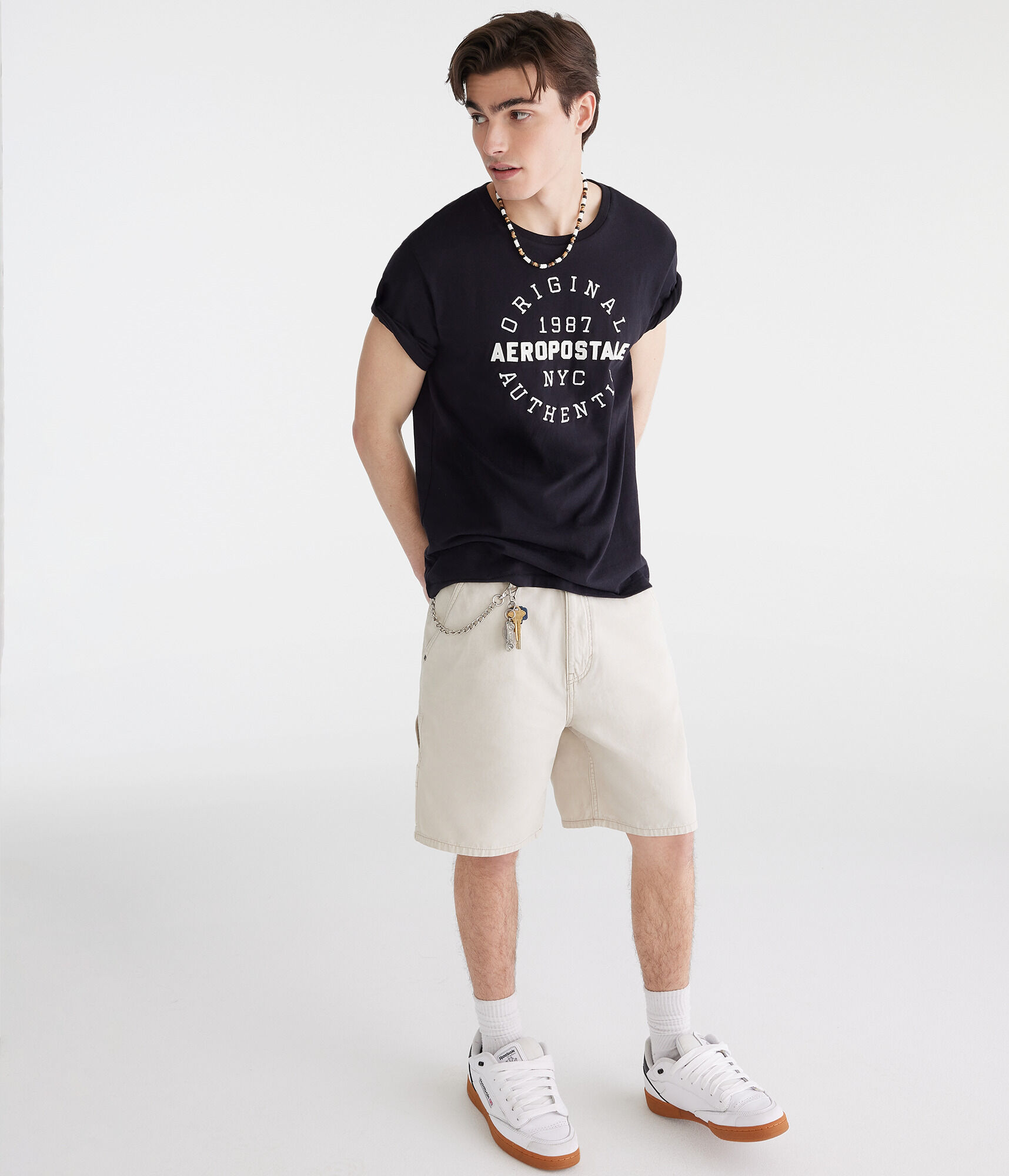 Aeropostale 1987 Circle Appliqué Graphic Tee