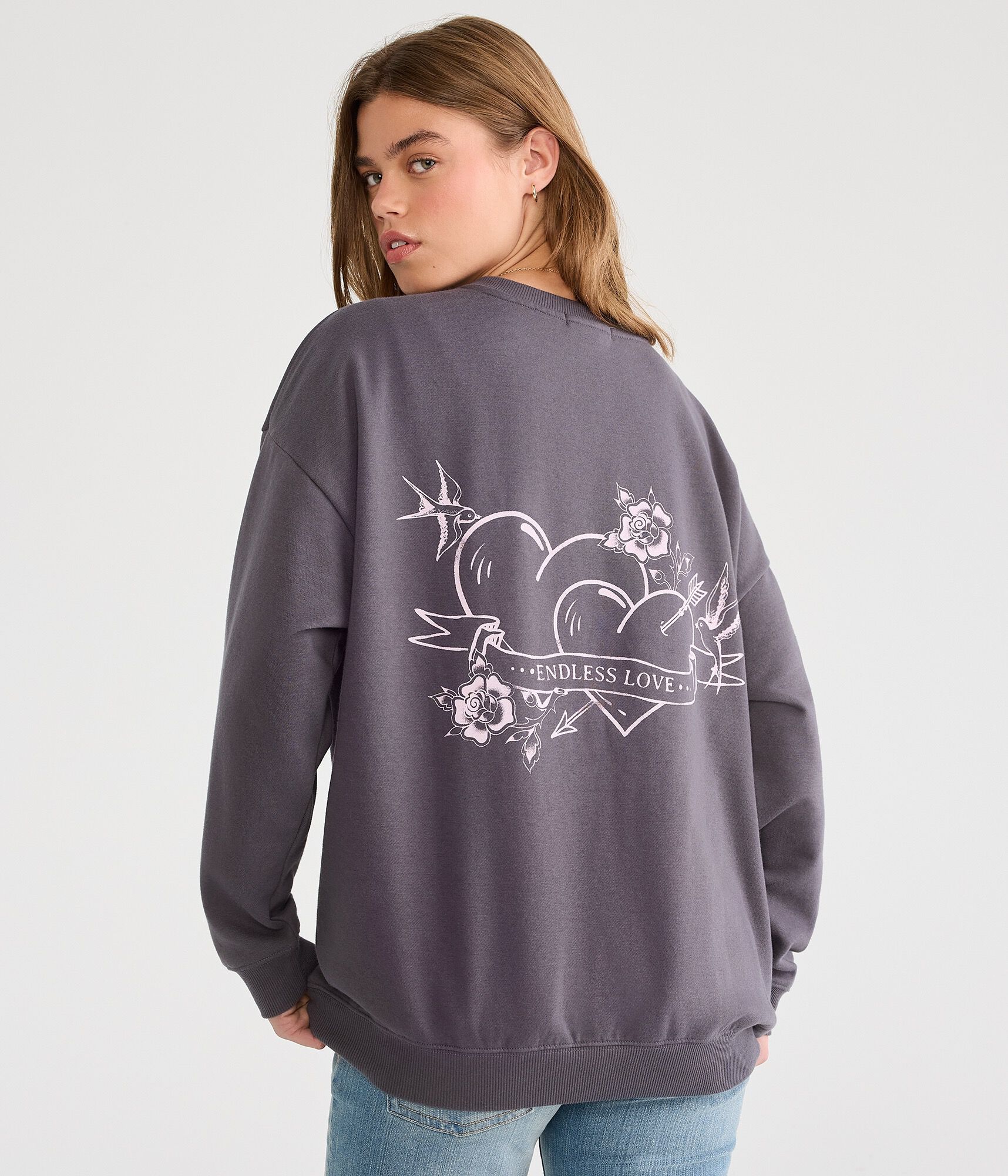 Cloud Soft Endless Love Crew Sweatshirt