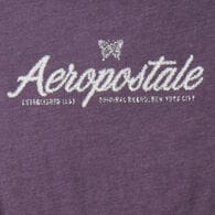Aeropostale Script Butterfly Glitter Graphic Tee