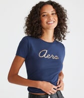 Aero Sequin Logo Graphic Tee