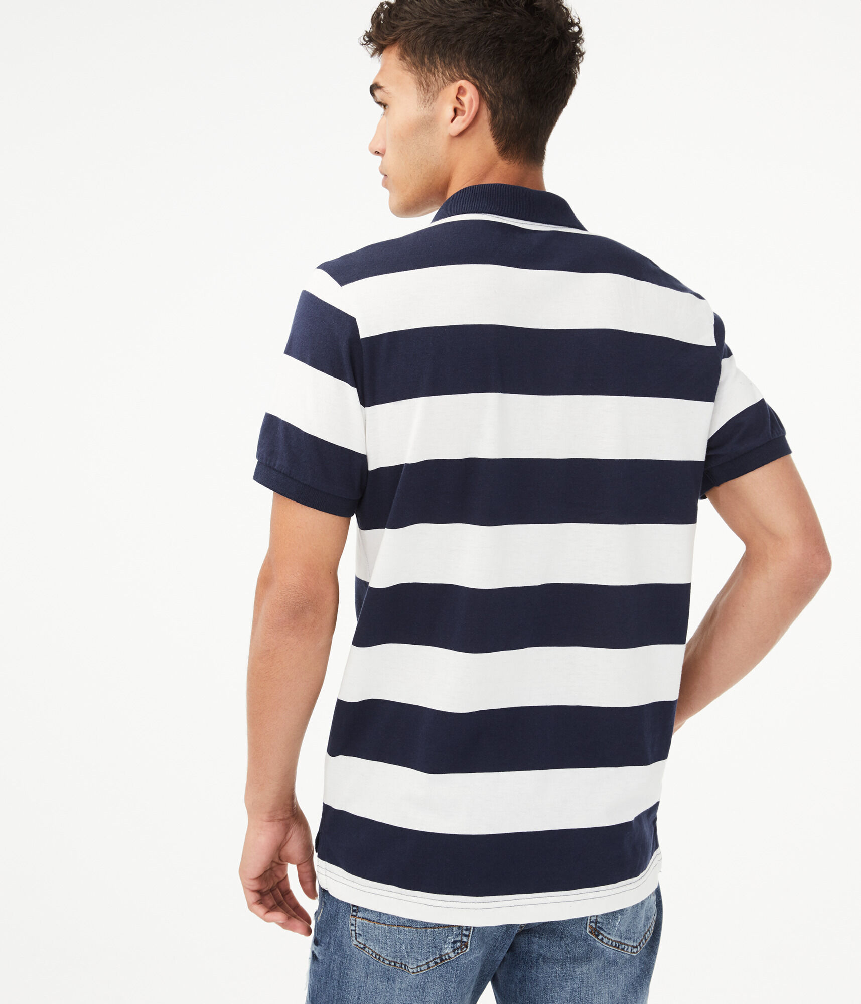 Rugby Stripe Jersey Polo