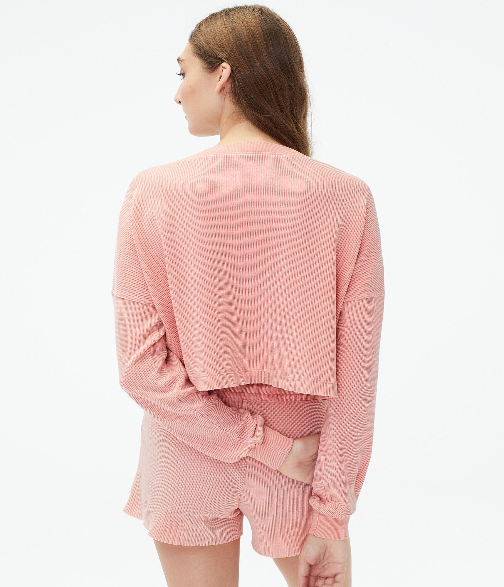 Long Sleeve Thermal Cropped Sleep Henley