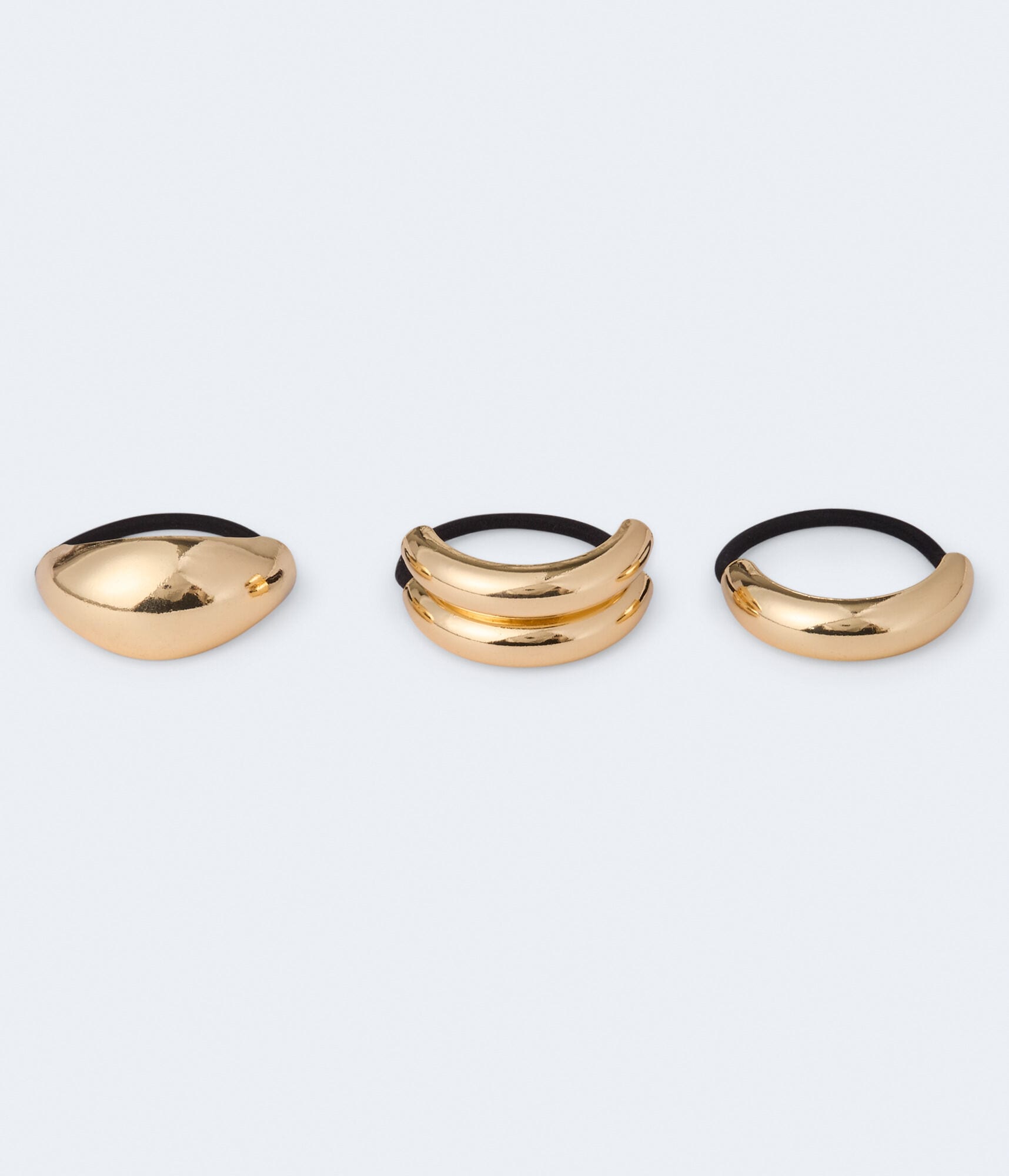 Metal Ring Hair Tie 3-Pack